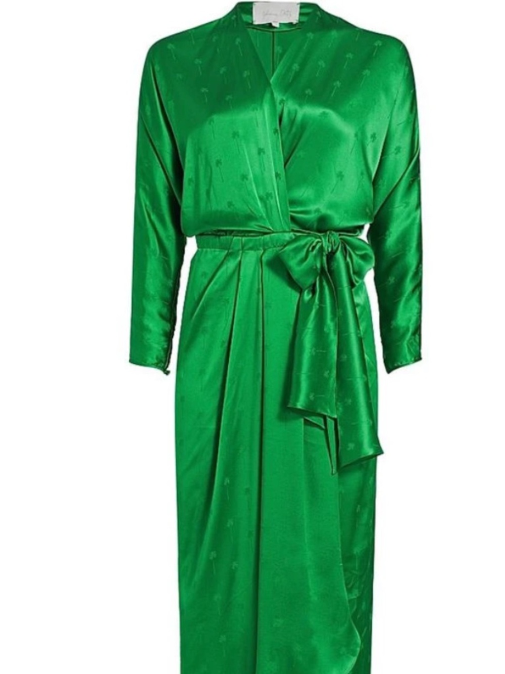 Johanna Ortiz wrap Dress w/ Palm Print MSRP $1,450 -s